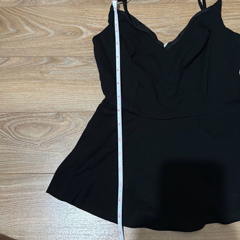 Mikey And Joey Black Peplum Top Size Small - image 3